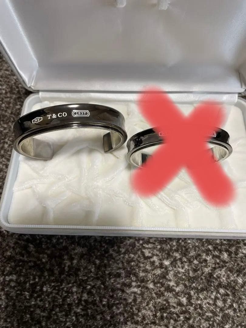 ティファニー シルバー チタン 1837 バングル ブレスレット カフ