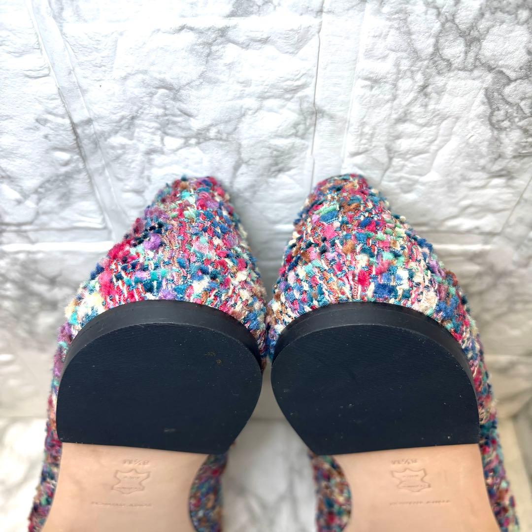 極備品✨ TORY BURCH ツイード フラットシューズ バレエシューズ