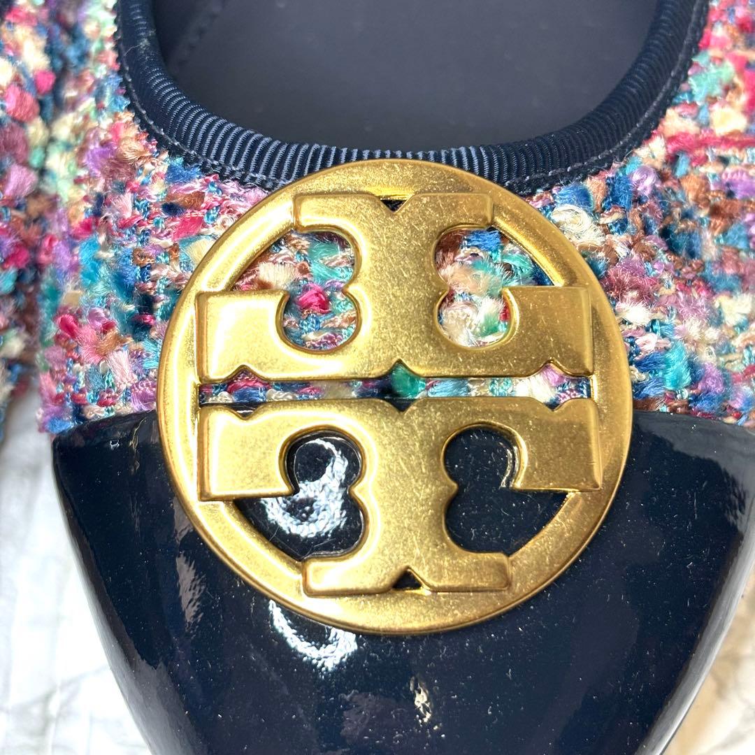 極備品✨ TORY BURCH ツイード フラットシューズ バレエシューズ
