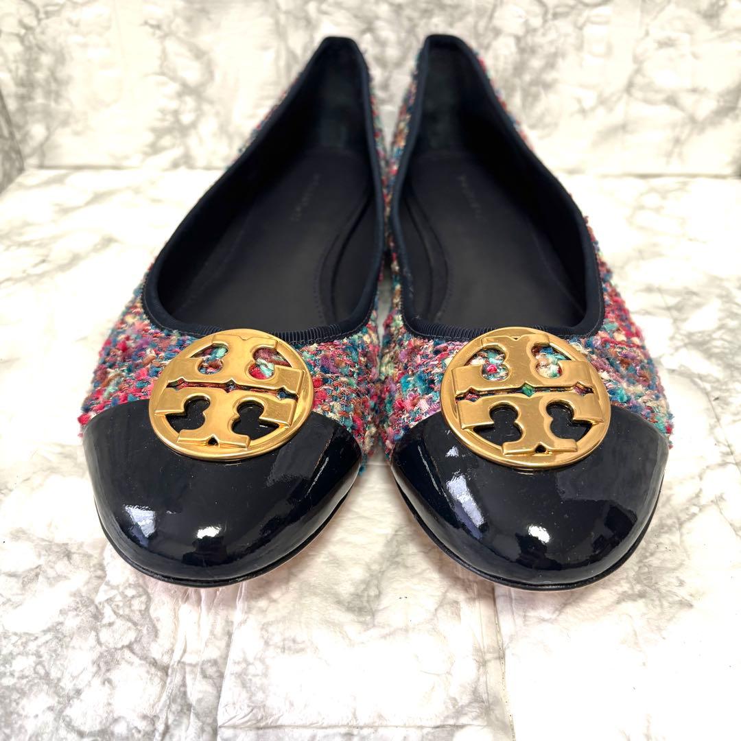 極備品✨ TORY BURCH ツイード フラットシューズ バレエシューズ