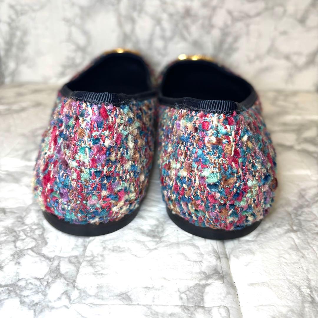 極備品✨ TORY BURCH ツイード フラットシューズ バレエシューズ