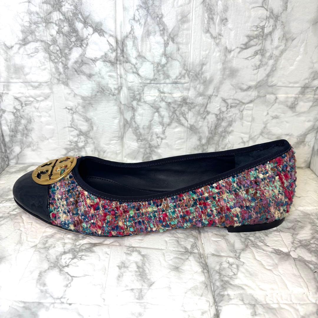 極備品✨ TORY BURCH ツイード フラットシューズ バレエシューズ