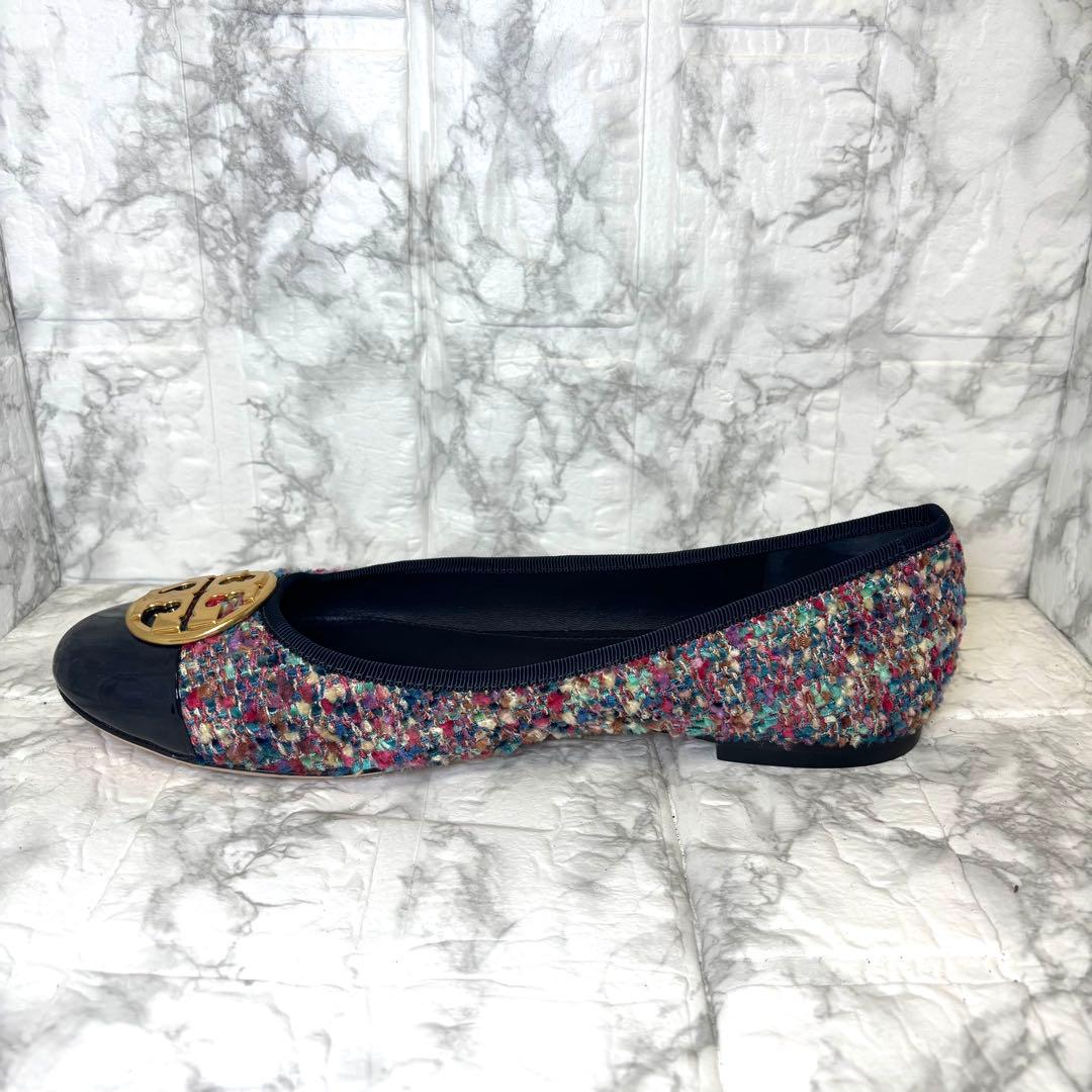 極備品✨ TORY BURCH ツイード フラットシューズ バレエシューズ