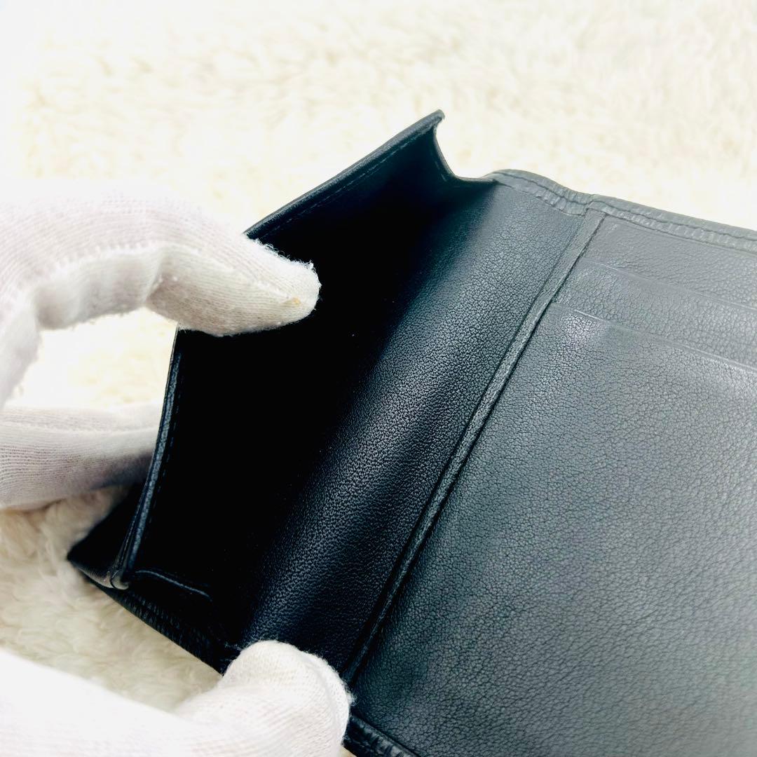 ✨極上美品✨　ロエベ　カードケース　名刺入れ　アナグラム　レザー　ブラック