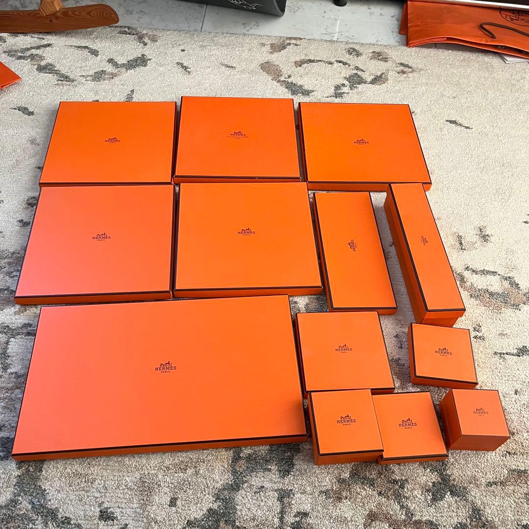 エルメス 27点 空箱 ショッパー リボン ベロア巾着 袋 紙袋 他下げ札等