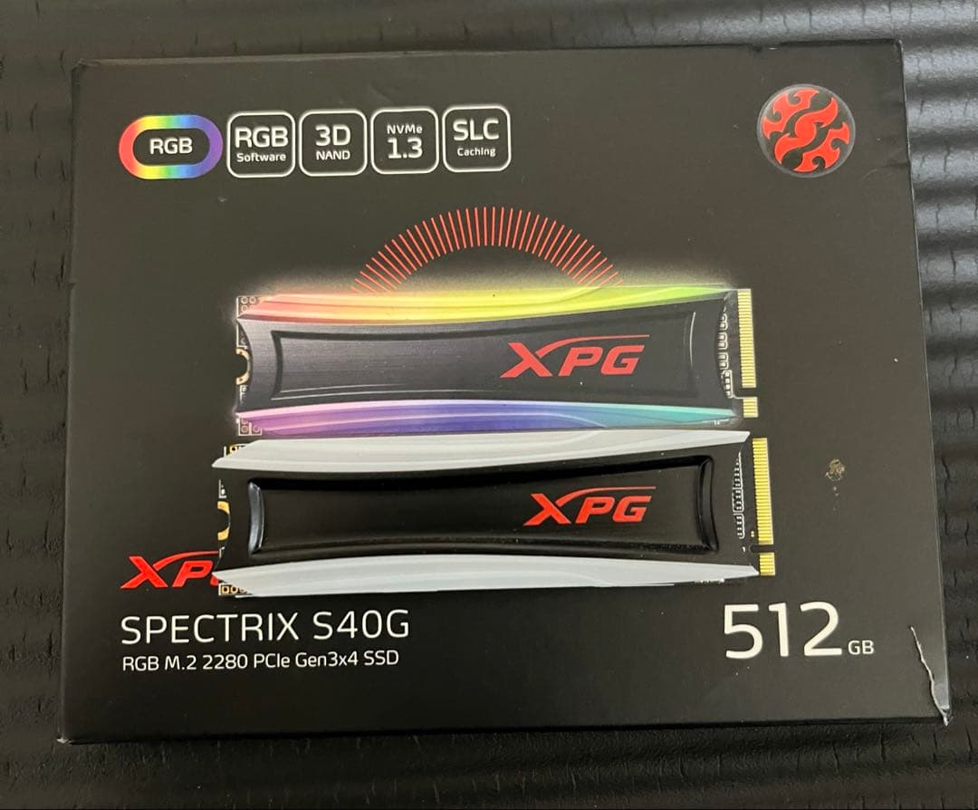 内蔵型SSD XPG SPECTRIX S40G 512GB M.2 SSD LED RGB