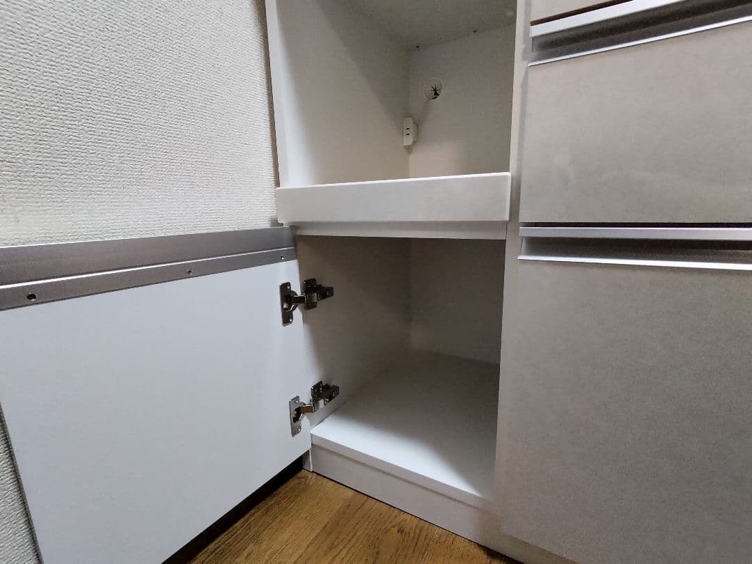 松田家具　キッチンボード　スモーク　　1400サイズ　食器棚　日本製　美品