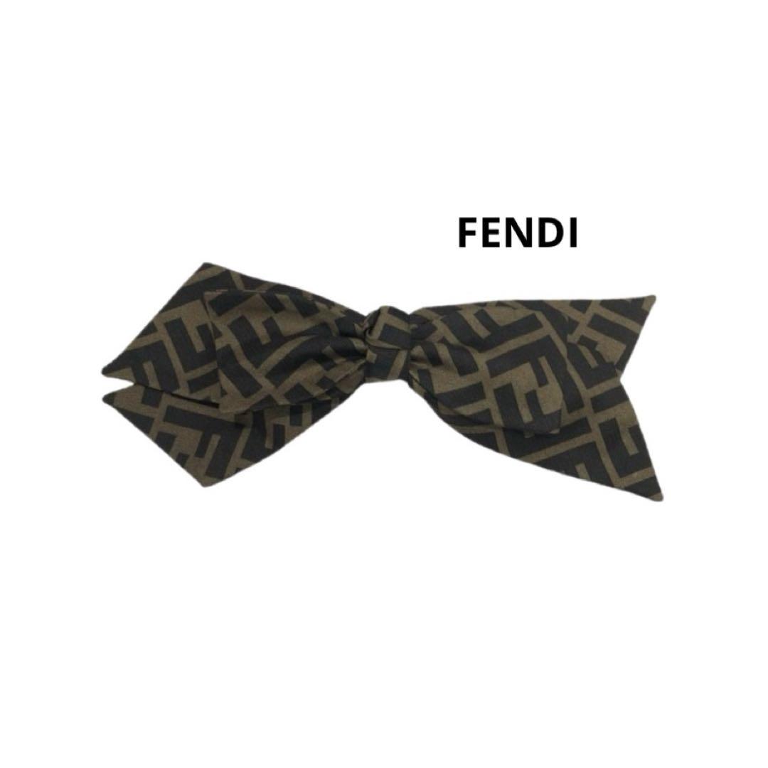 FENDI FFロゴ リボンヘアアクセサリー　バレッタ