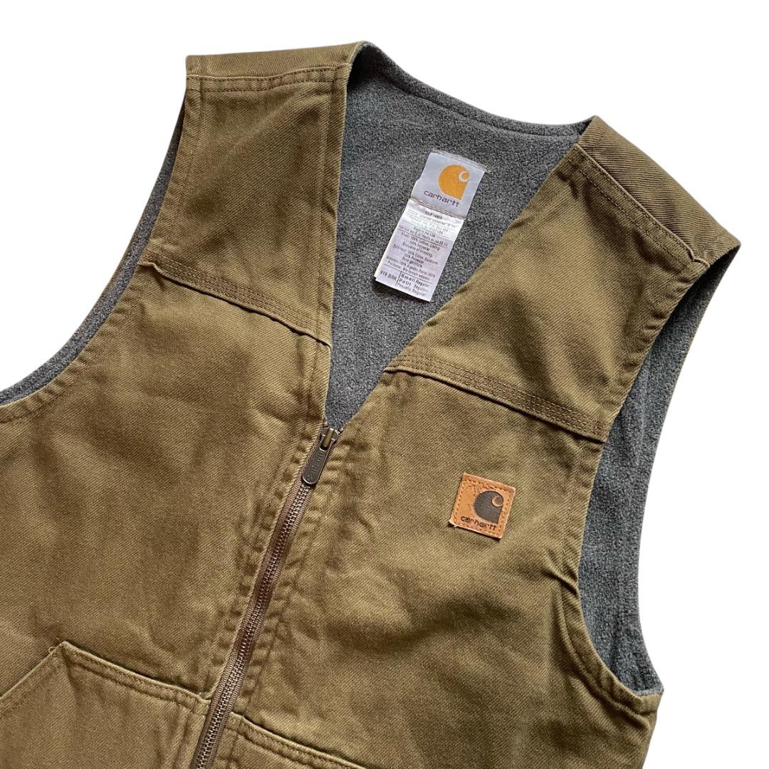 トップス carhartt canvas fleece lined work vest