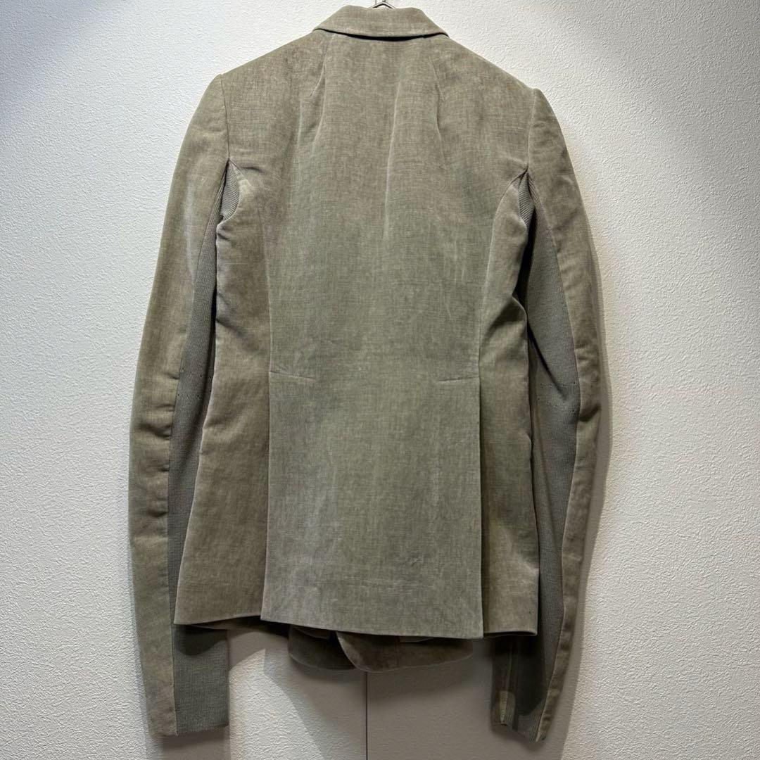 希少 リックオウエンス 上質 ベロア ニット ドッキング テーラードジャケット