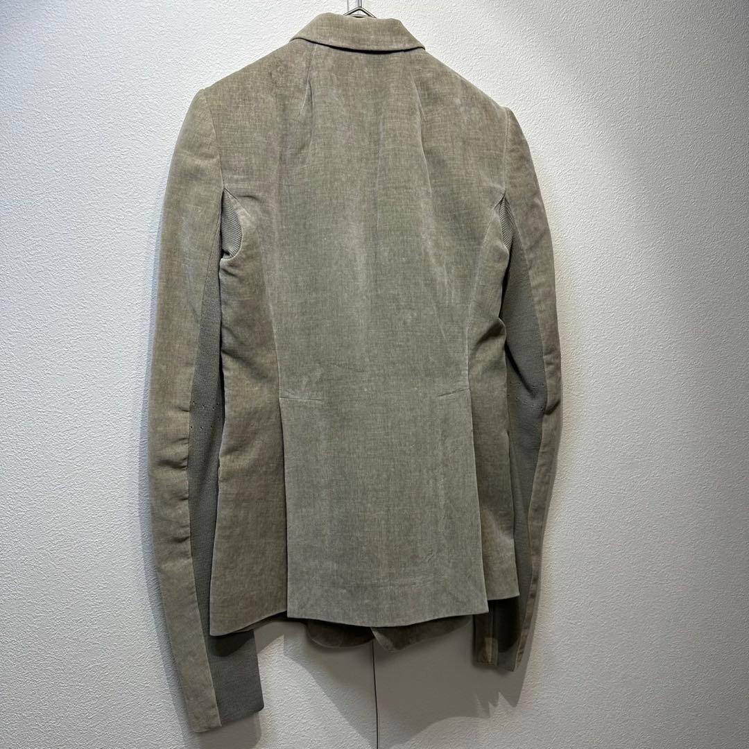 希少 リックオウエンス 上質 ベロア ニット ドッキング テーラードジャケット