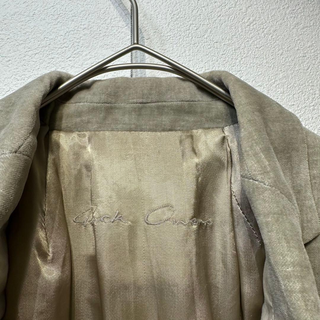 希少 リックオウエンス 上質 ベロア ニット ドッキング テーラードジャケット