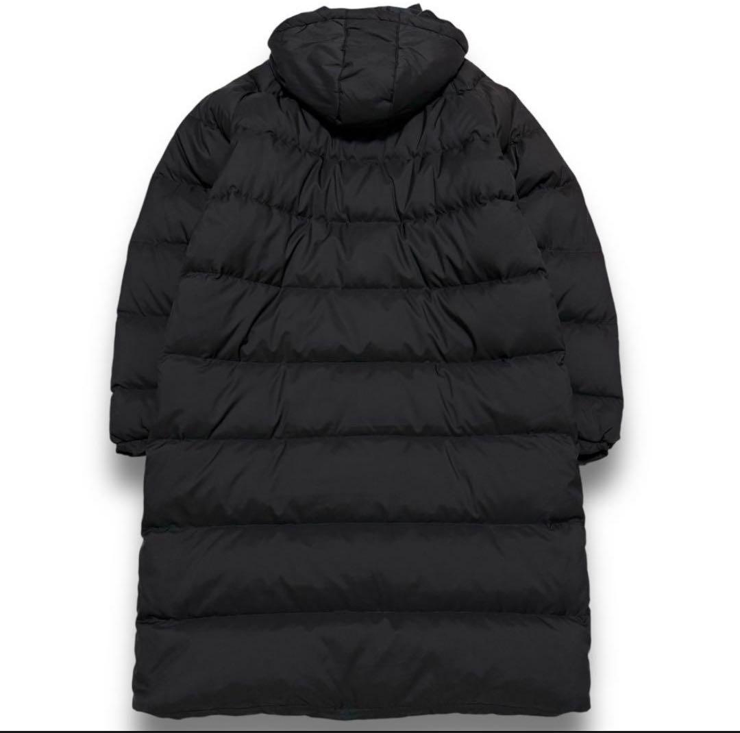 美品 NIKE ダウンジャケット ベンチコート 刺繍ロゴ フード取外可 2way