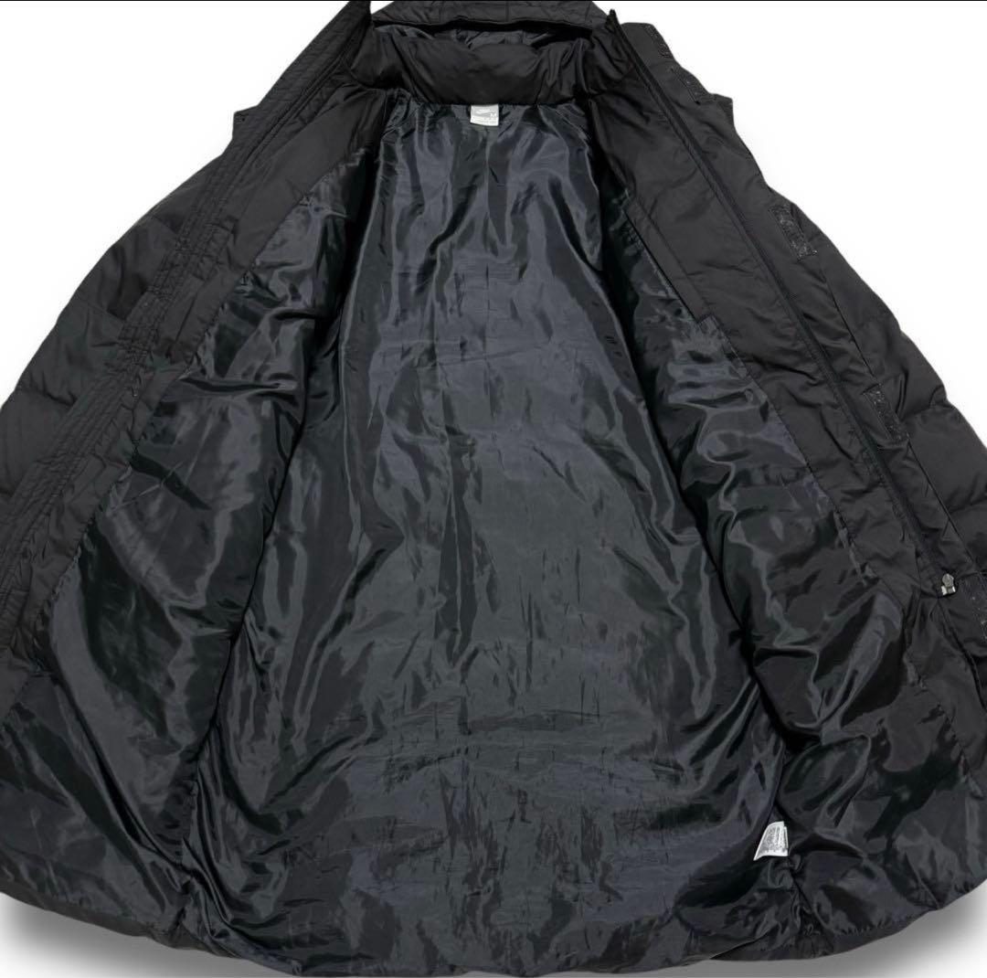 美品 NIKE ダウンジャケット ベンチコート 刺繍ロゴ フード取外可 2way