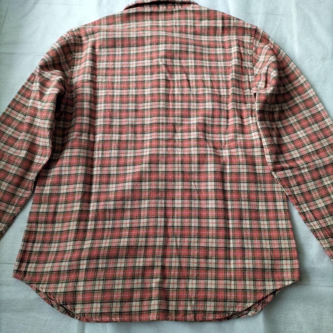 マドモアゼルノンノン ネルシャツ ピンク系チェック新品未使用タグ付き