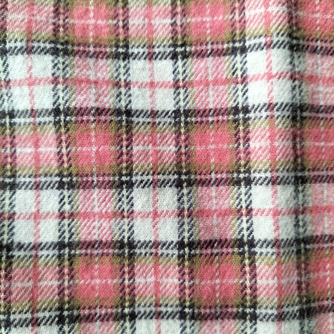 マドモアゼルノンノン ネルシャツ ピンク系チェック新品未使用タグ付き