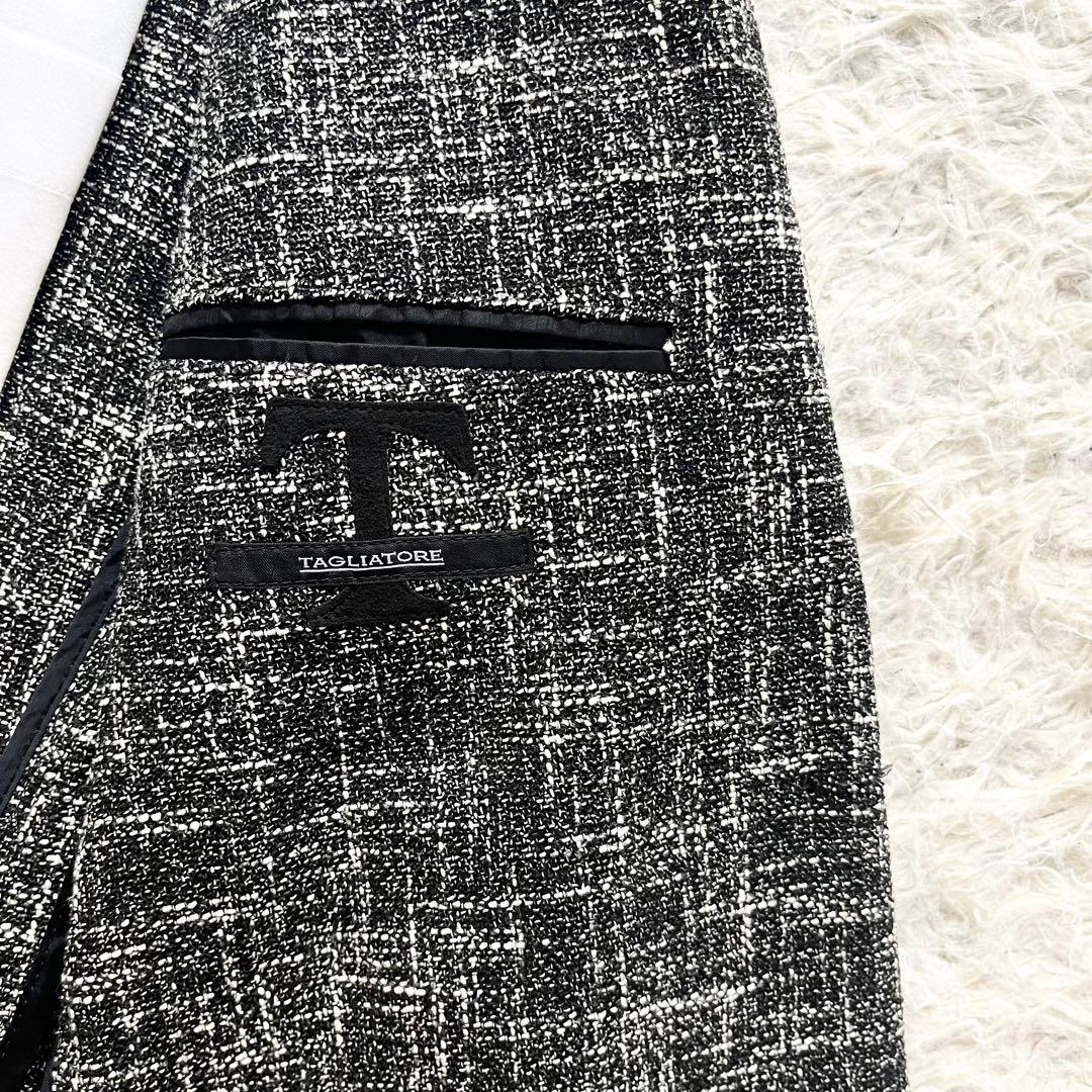 <美品>TAGLIATORE モノトーン コットン ジャケット サイズ44