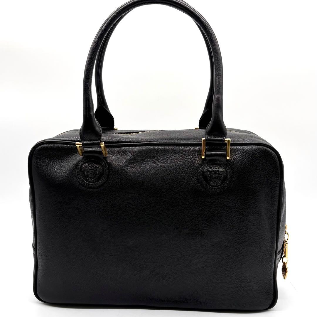 美品✨ヴェルサーチ ハンドバッグ メデューサ レザー ゴールド金具 ブラック
