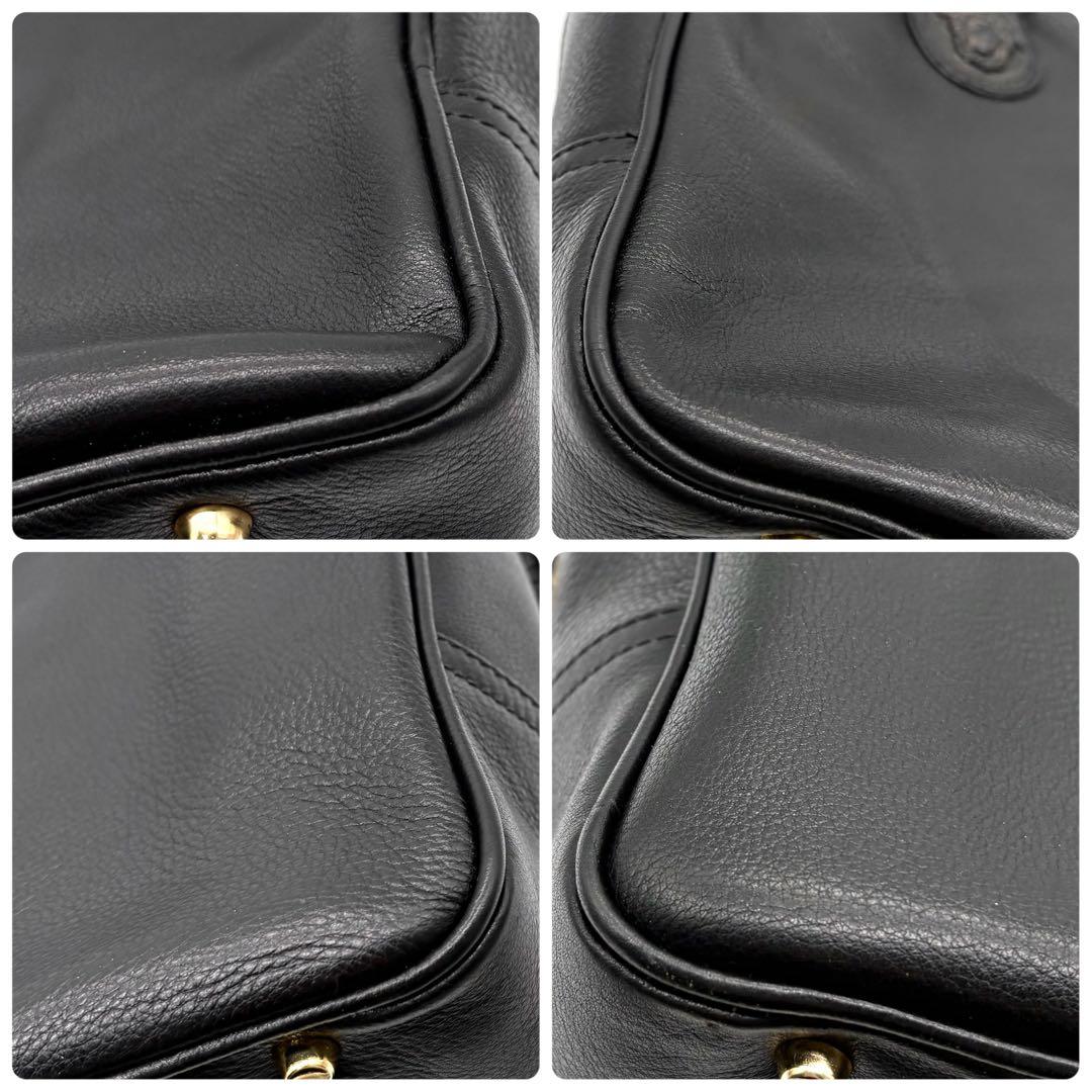 美品✨ヴェルサーチ ハンドバッグ メデューサ レザー ゴールド金具 ブラック