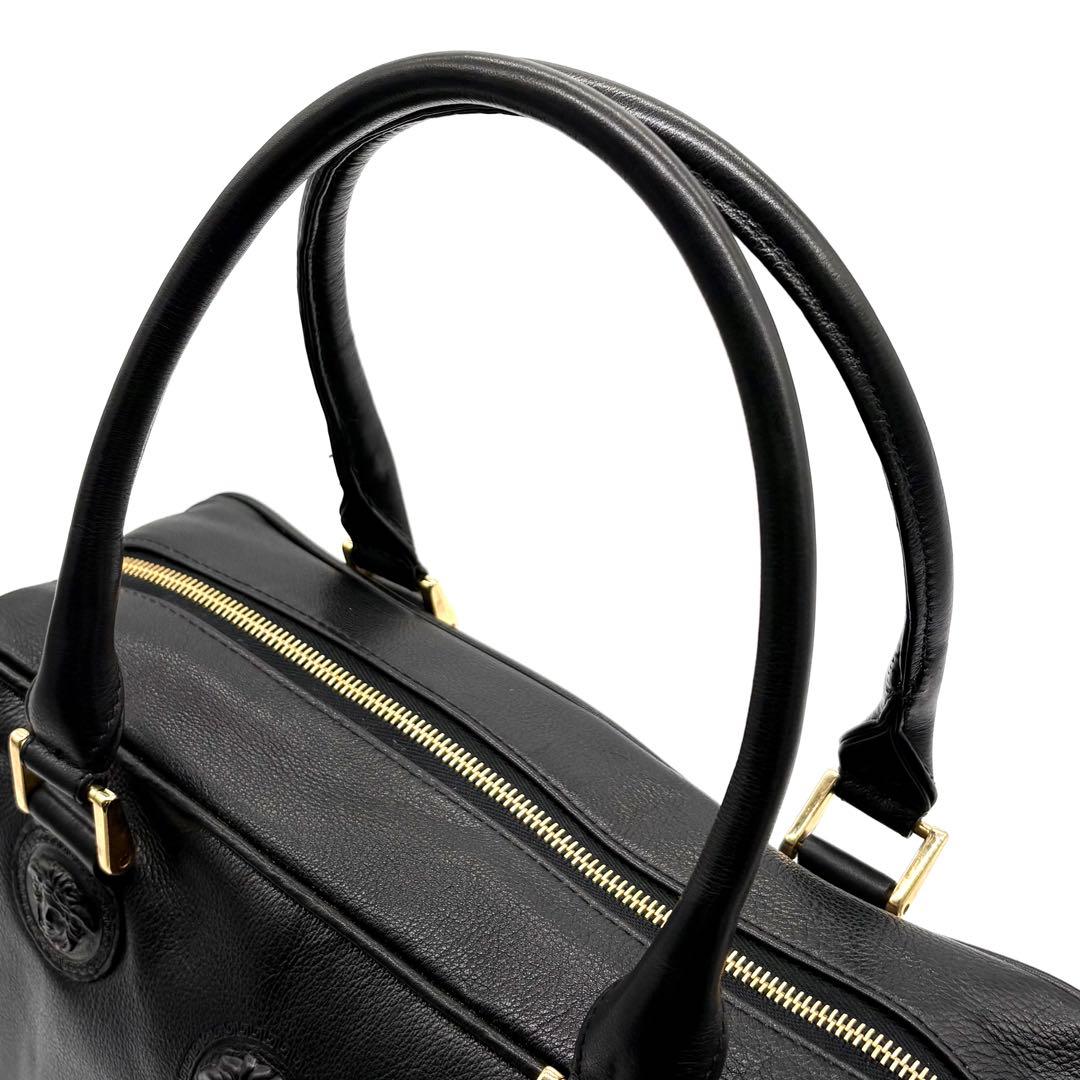 美品✨ヴェルサーチ ハンドバッグ メデューサ レザー ゴールド金具 ブラック