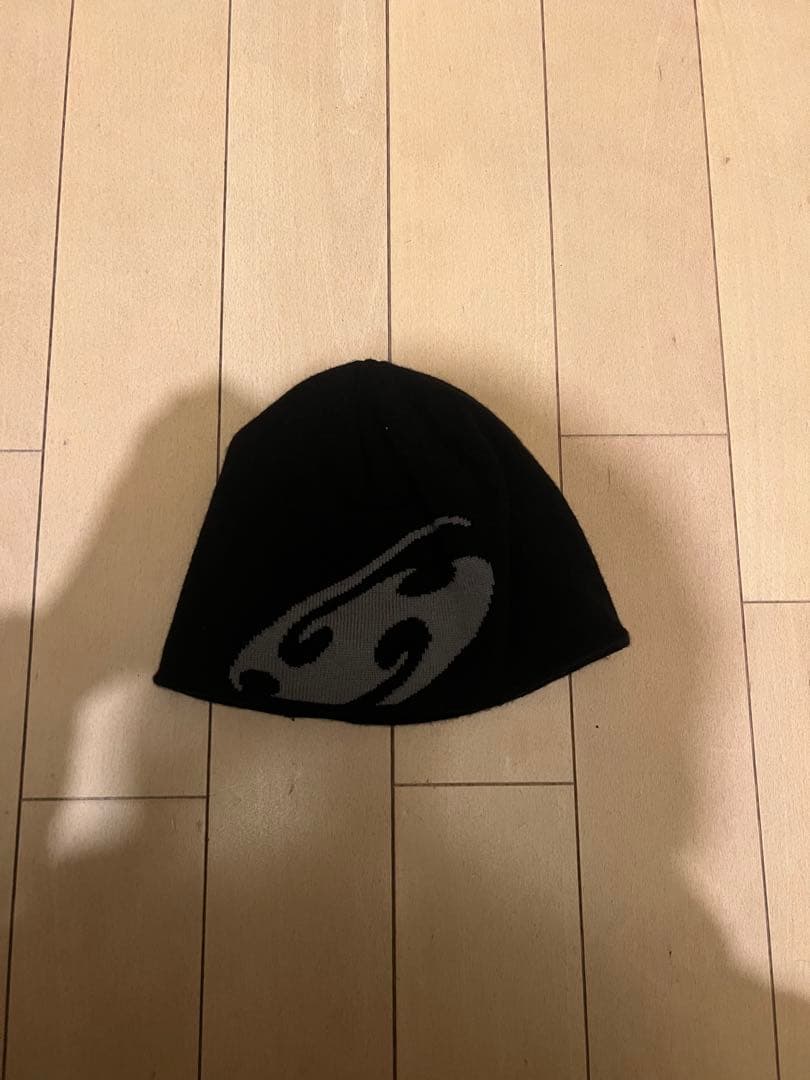 SANSANGEAR ニット帽 黒 グラフィックロゴ