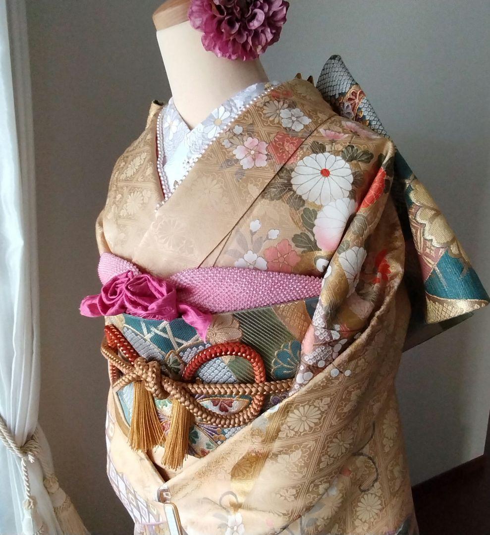 限定セール　1/22（木）まで！438.振袖7点セット 正絹　フルセット　成人式