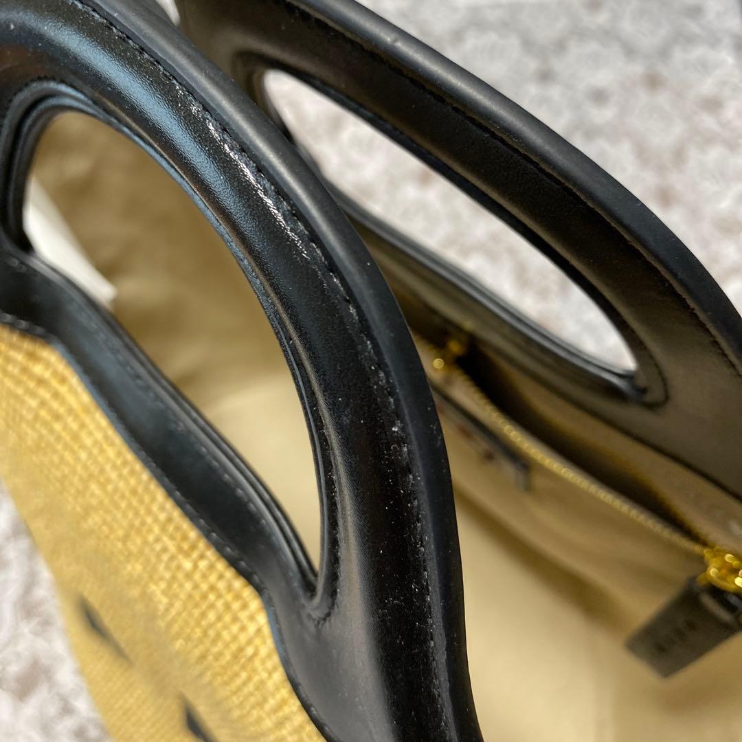 R anページ　MARNI かごバッグ 黒/黄色