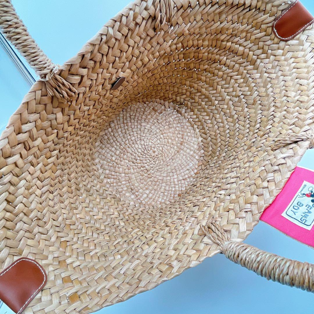 希少✨【ビームスボーイ】ディズニーコラボ カゴバッグ 刺繍ミッキーミニー35周年