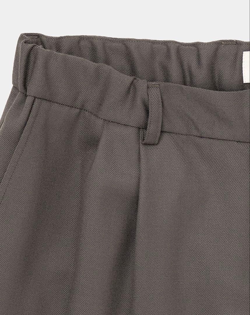 STILL BY HAND ウールフラノイージースラックス　ベージュ48 L