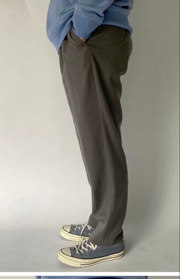 STILL BY HAND ウールフラノイージースラックス　ベージュ48 L