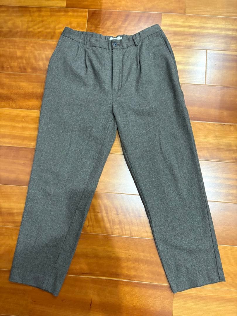 STILL BY HAND ウールフラノイージースラックス　ベージュ48 L