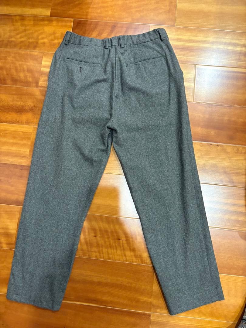 STILL BY HAND ウールフラノイージースラックス　ベージュ48 L