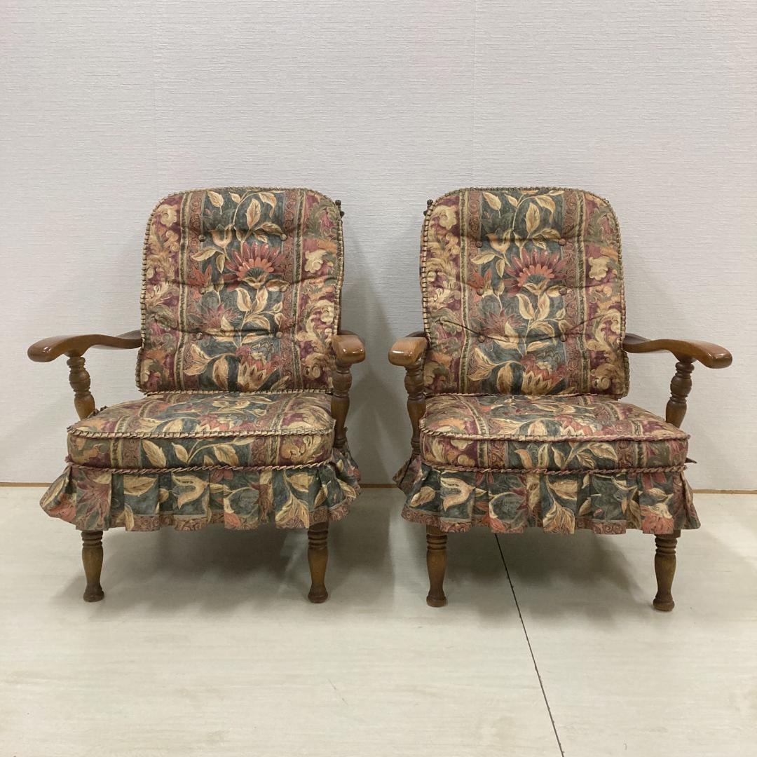 【飛騨産業】キツツキ　穂高　シングルソファ　アームチェア　一人掛け　２脚セット