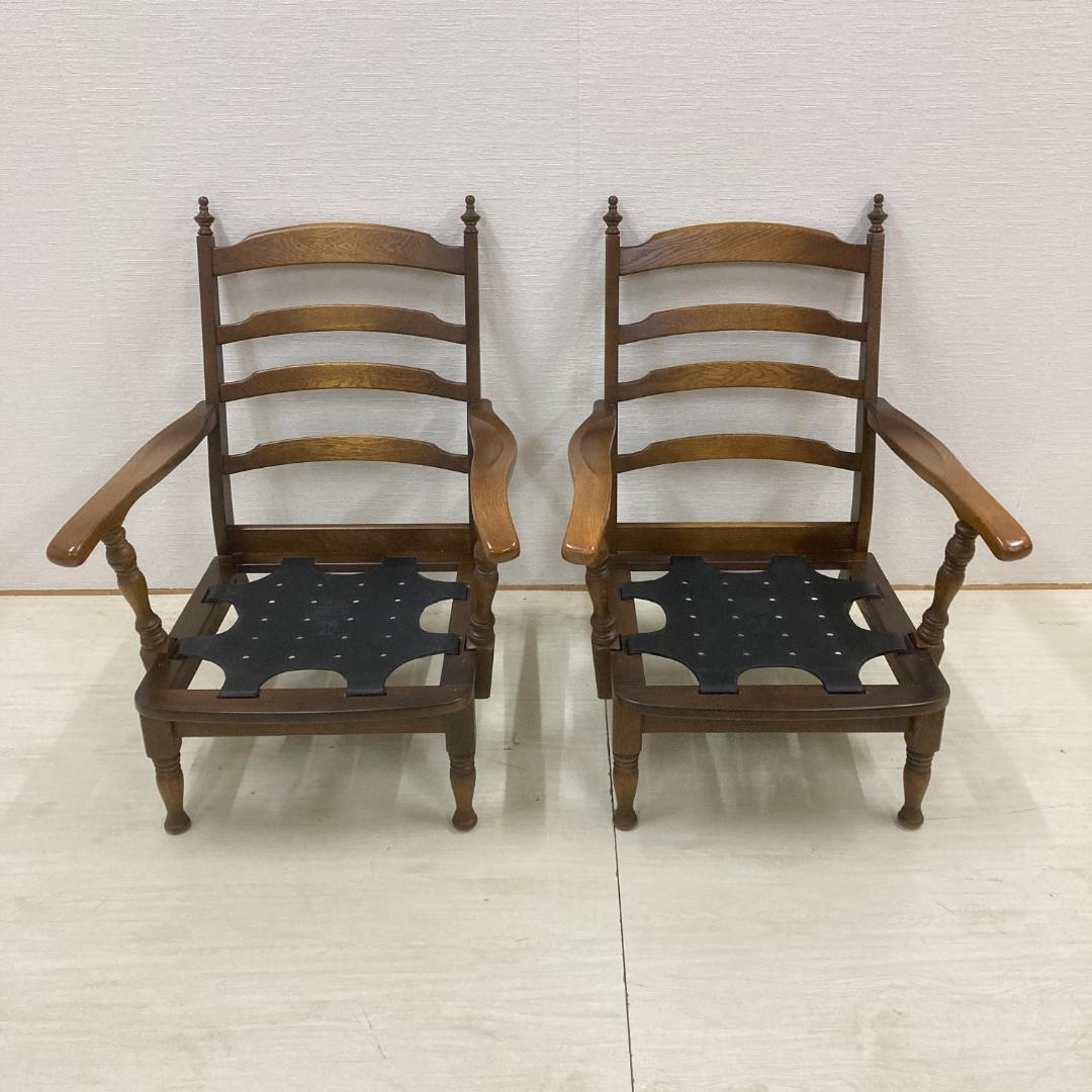 【飛騨産業】キツツキ　穂高　シングルソファ　アームチェア　一人掛け　２脚セット