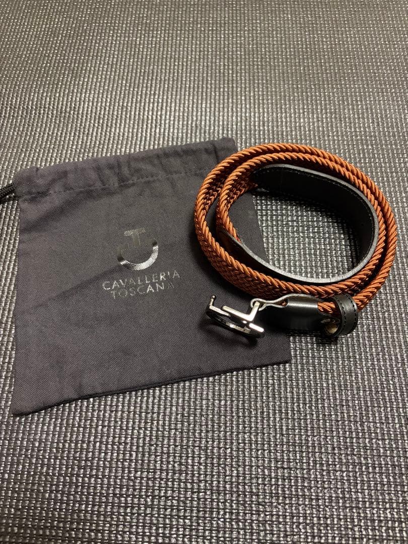 CAVALLERIA TOSCANA 編み込みベルト　乗馬