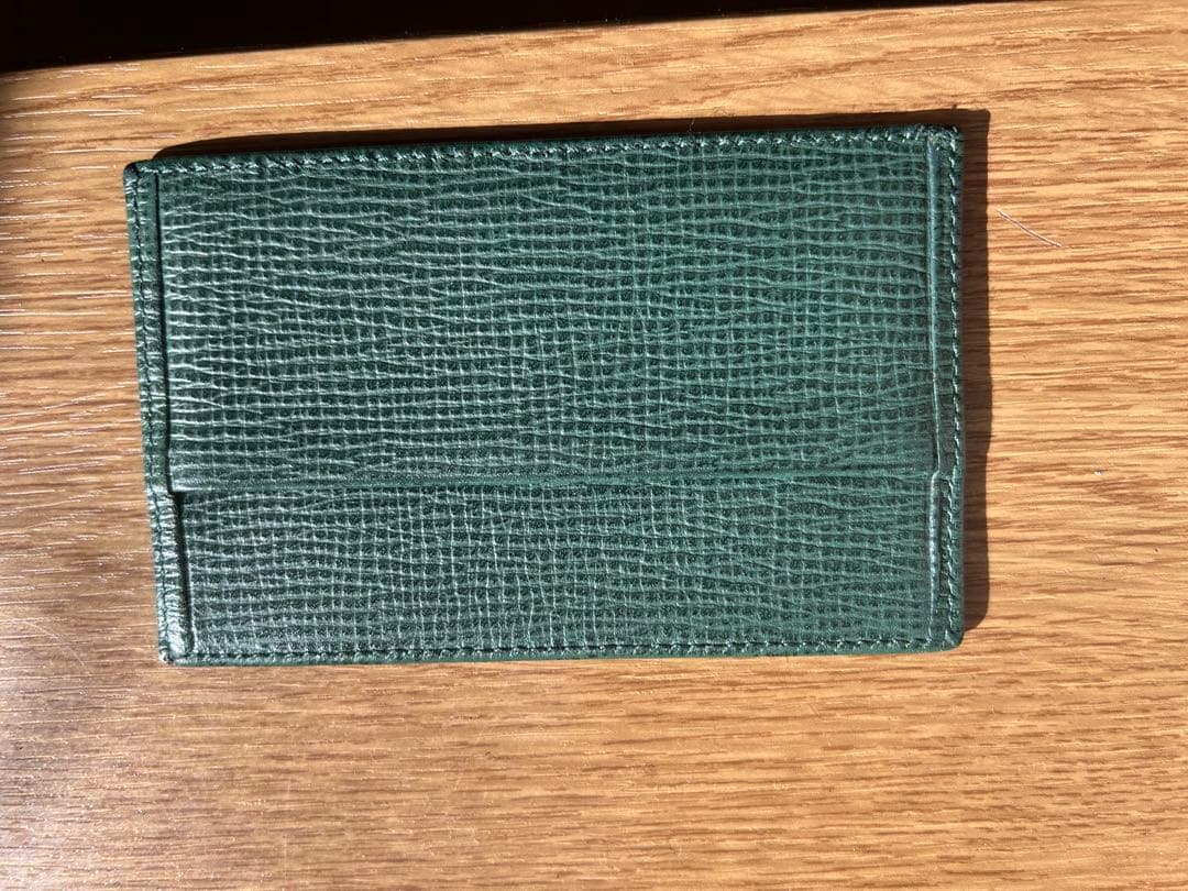 ロエベ　LOEWE　アナグラムロゴ レザーカードケース　グリーン　緑　名刺入れ