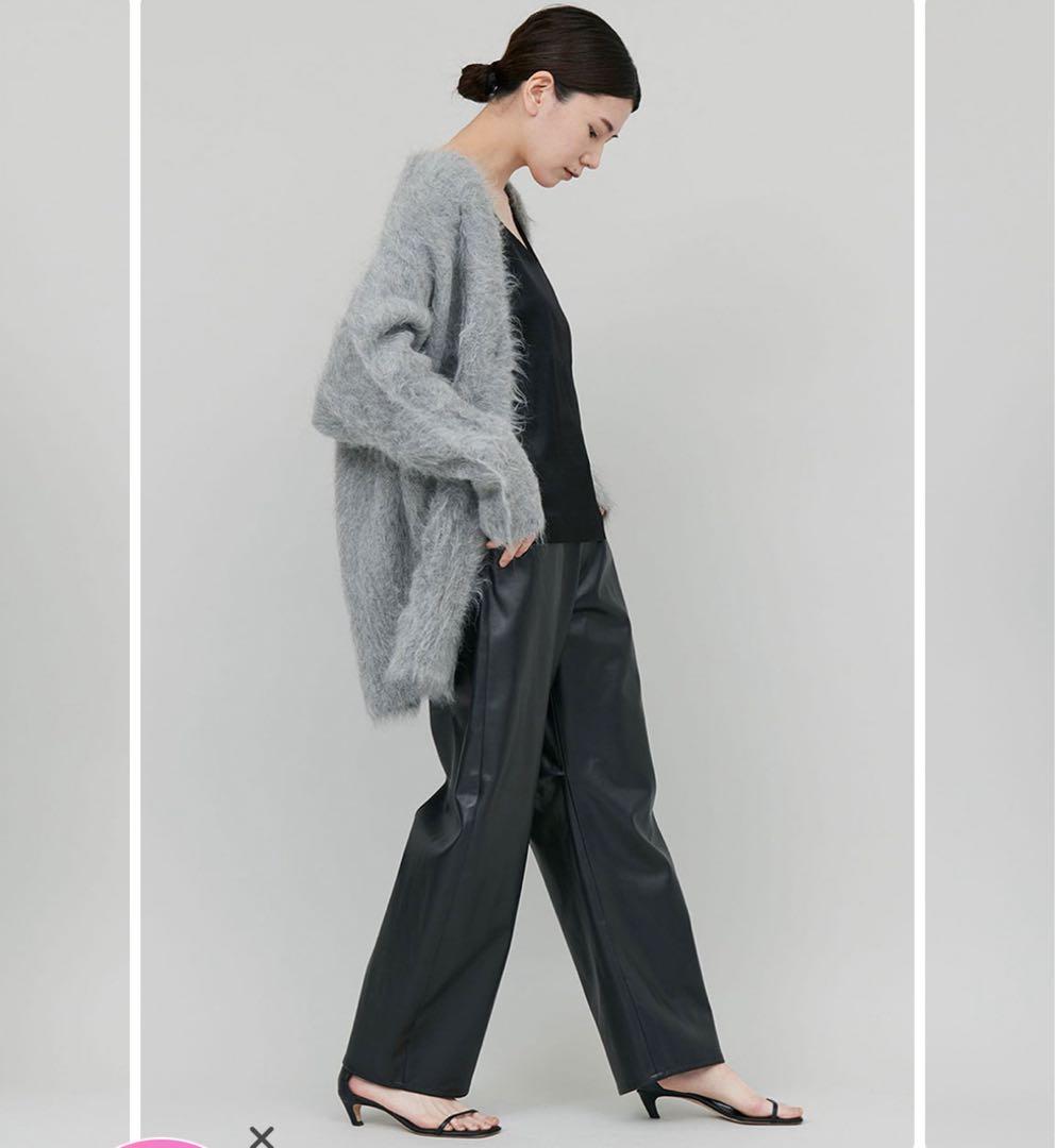 Curensology フェイクラムスキンカーヴィーパンツ