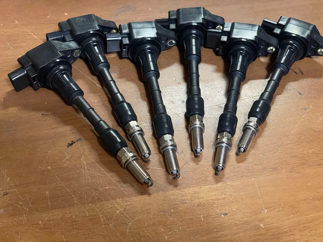 日産VQ35HR用 日立ヒタチイグニッションコイル＆デンソースパークプラグセット