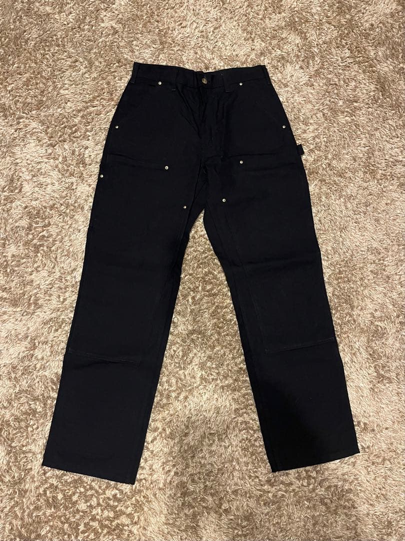 ブラック ワークパンツ ポケット付き