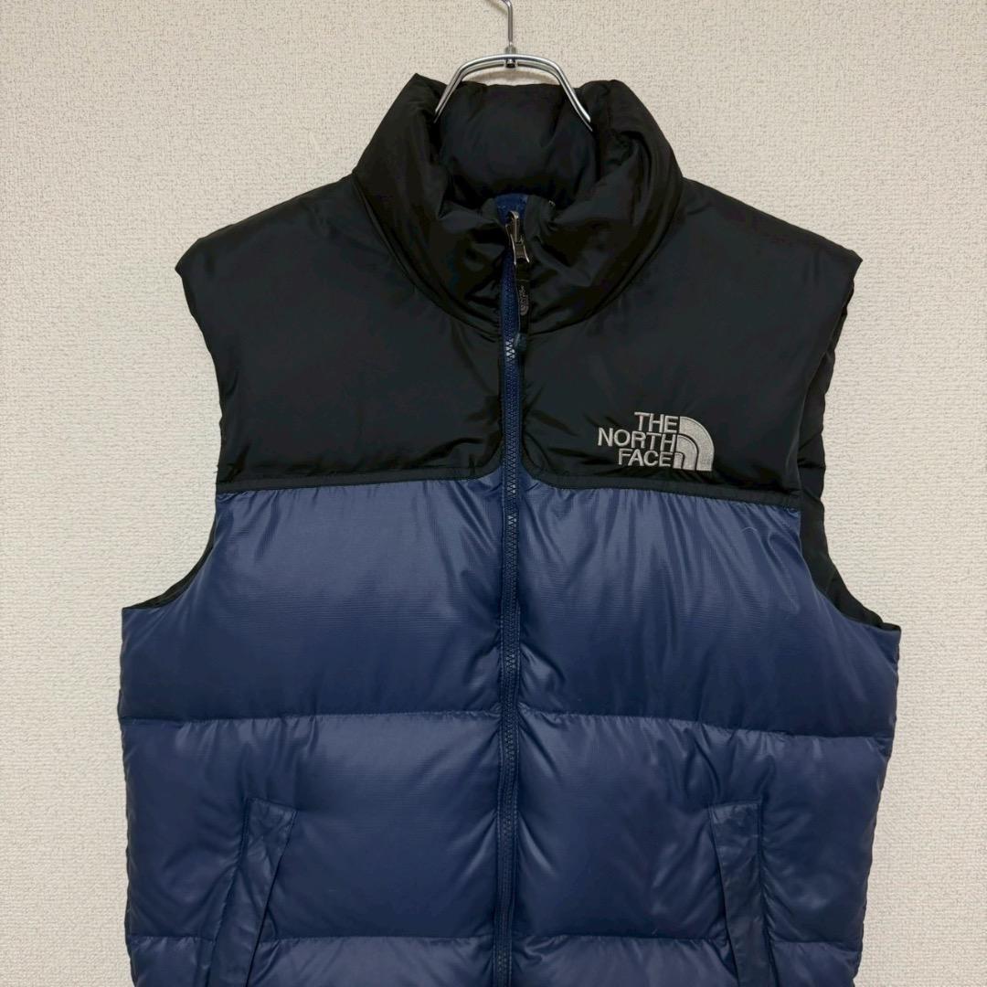 ノースフェイス ヌプシ ダウンベスト 700FP 海外限定 ネイビー S相当
