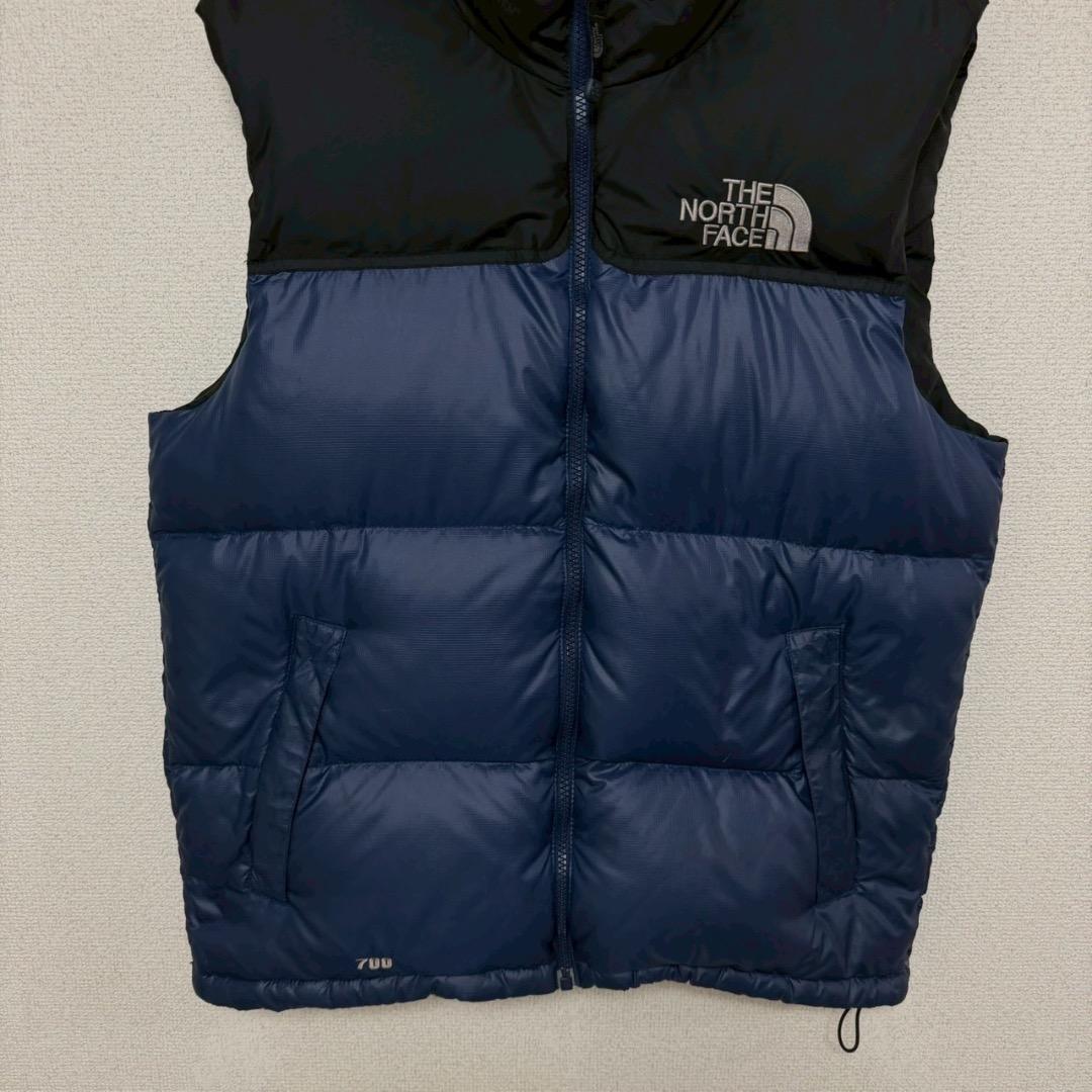 ノースフェイス ヌプシ ダウンベスト 700FP 海外限定 ネイビー S相当