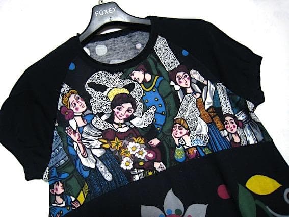 トクコプルミエヴォル☆試着のみ！女の子とお花 コットンニットチュニック☆