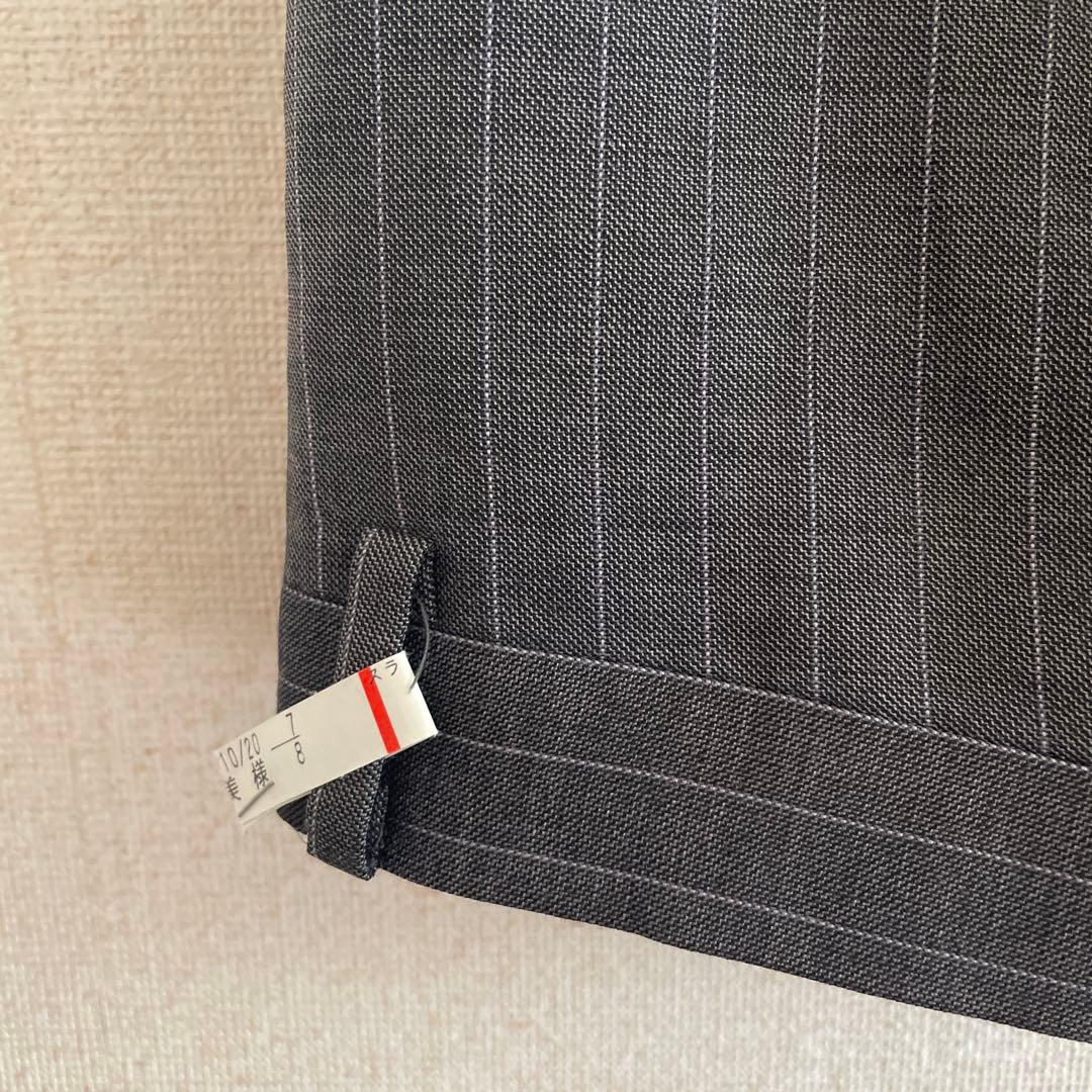 リングジャケット　グレー ストライプ ビジネススーツ　48