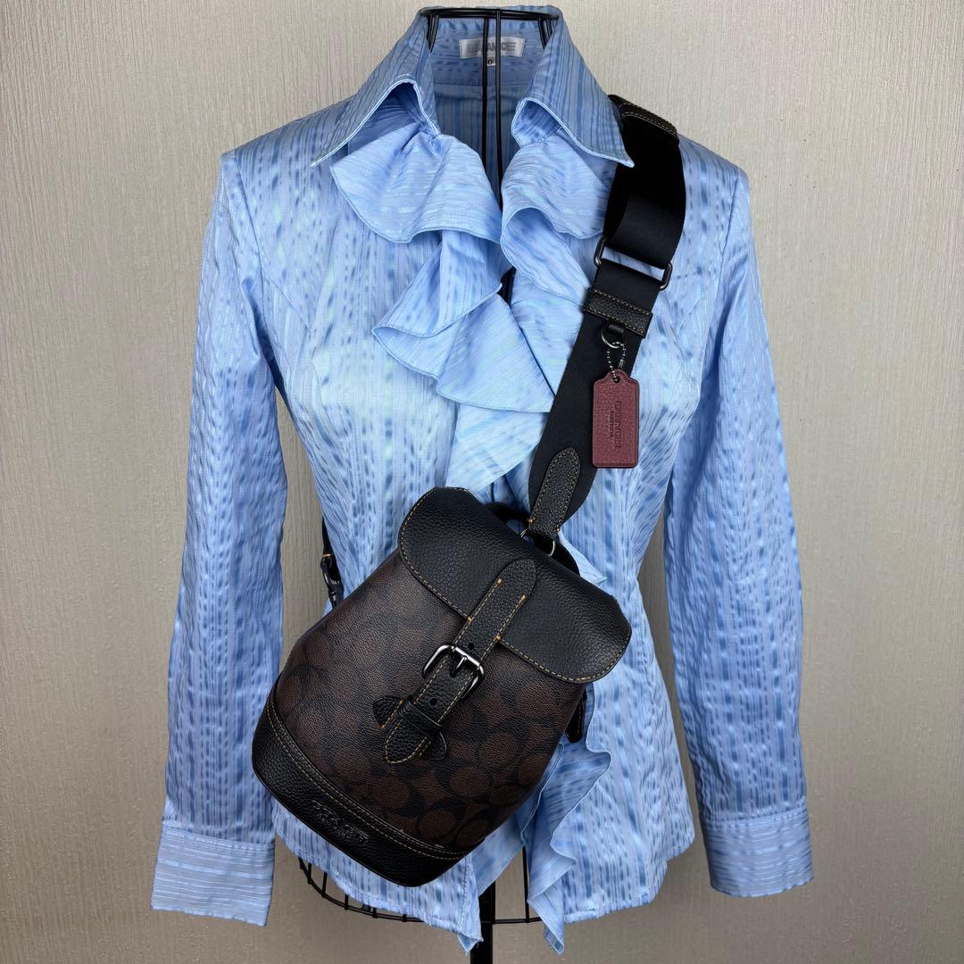 ★極美品★ COACH PVC クロスボディバッグ ハドソン シグネチャー