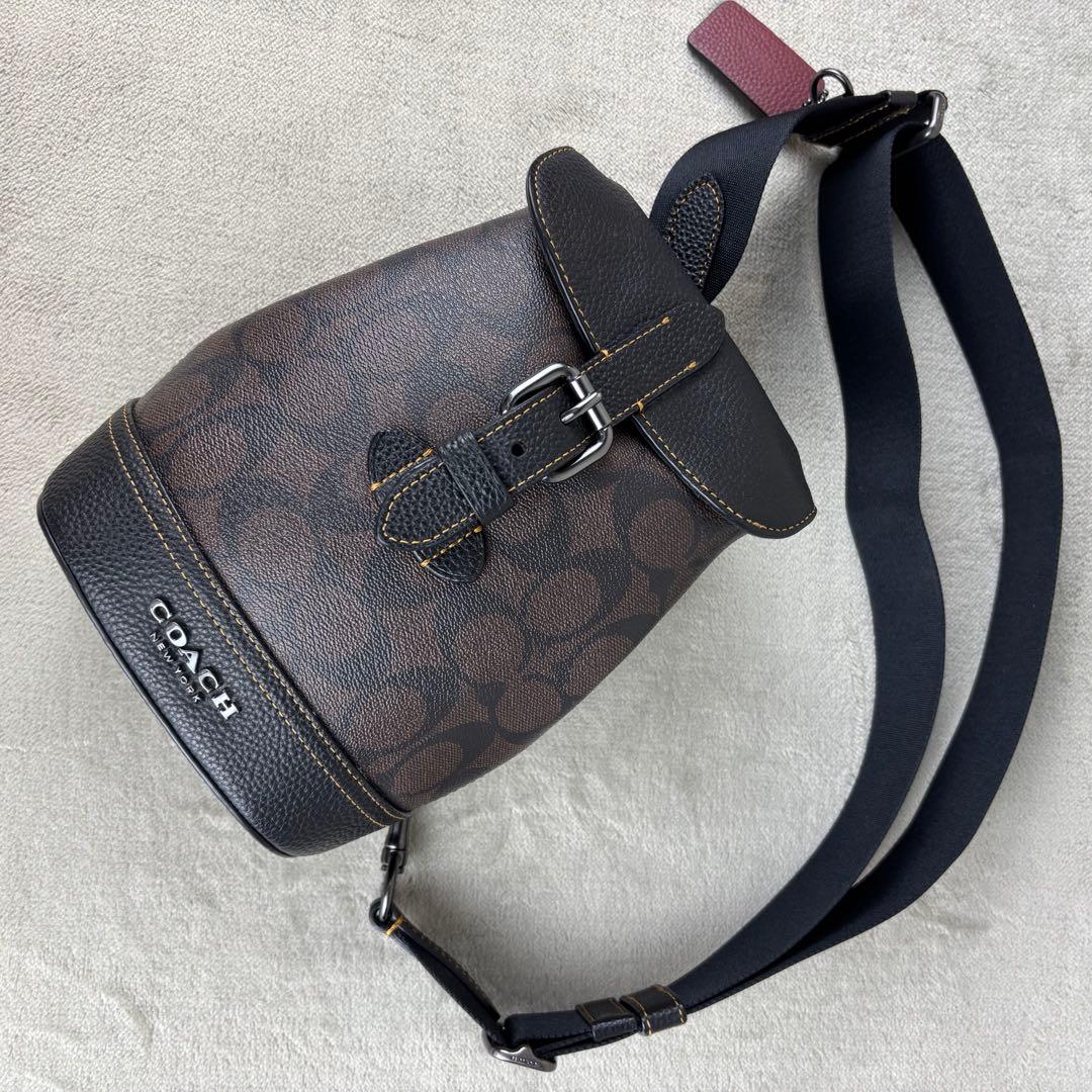 ★極美品★ COACH PVC クロスボディバッグ ハドソン シグネチャー