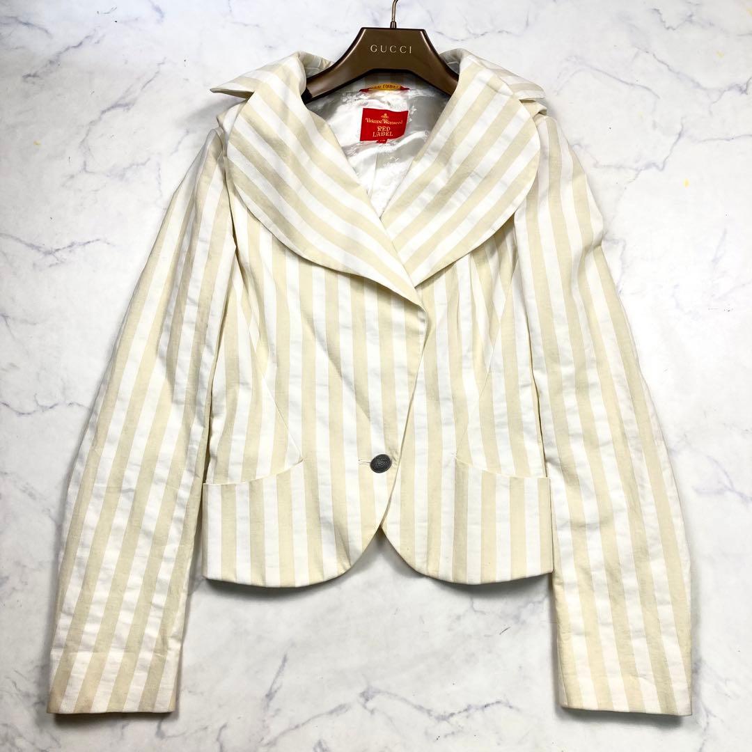 ヴィヴィアンウエストウッド ラブジャケット ストライプ オーブ テーラード