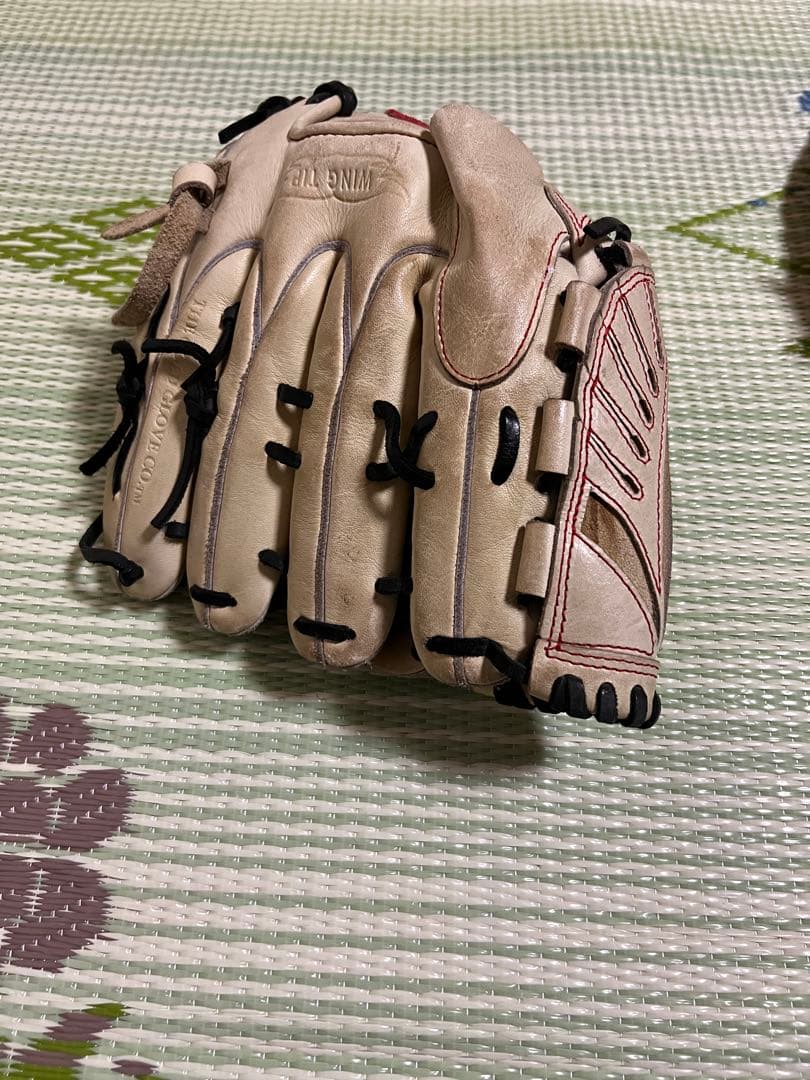 ア*ー様 軟式グローブ 左投げ投手用　キャッチャーミット右投げ