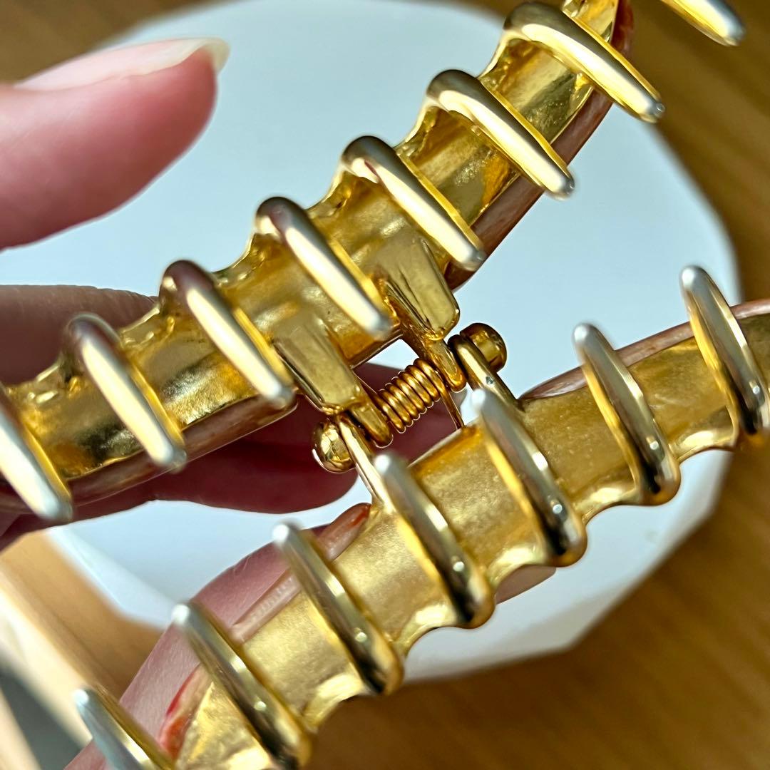 acca オレンジ系 ヘアクリップ　中サイズ