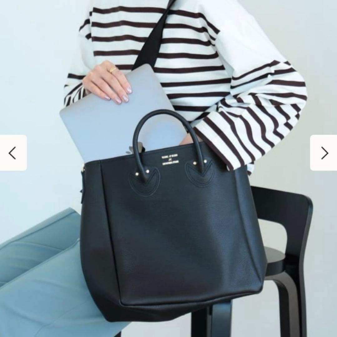 『美品』Young &Olsen ブラックトートバッグ　定価:40,700円