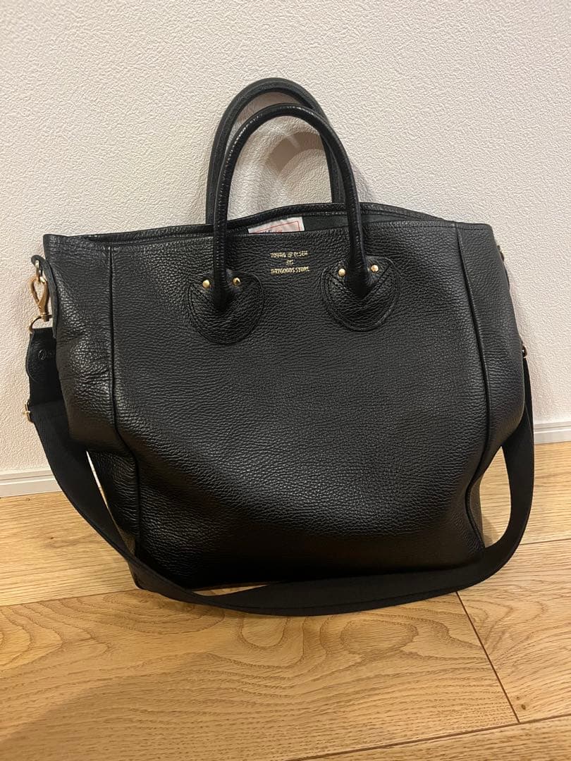 『美品』Young &Olsen ブラックトートバッグ　定価:40,700円